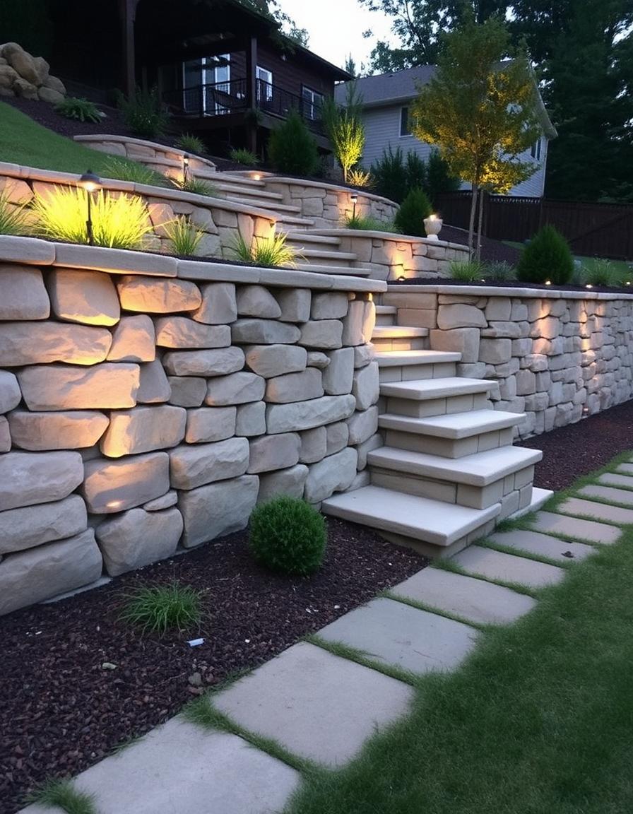 Tiered Garden Wall